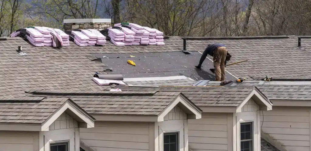 storm damage shingle roof replacement